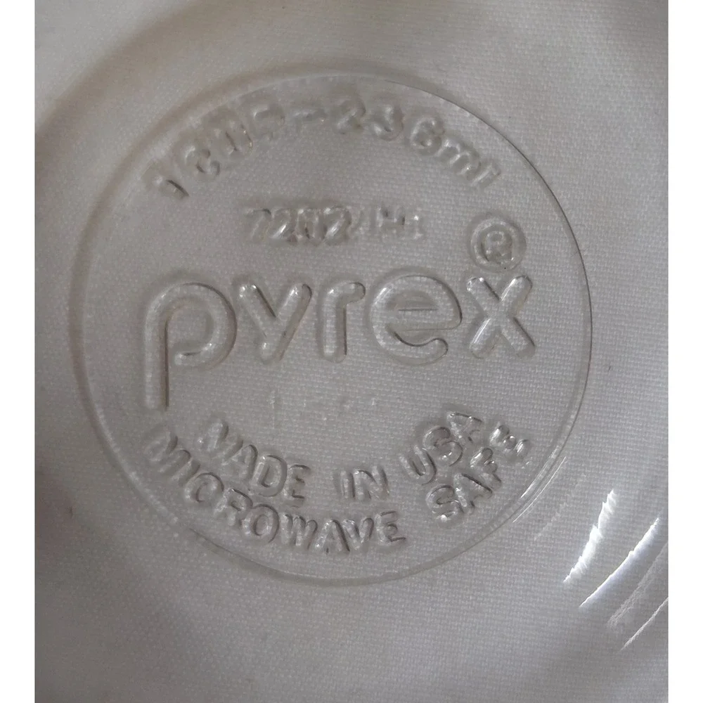 Vintage Pyrex Clear Glass Storage Dishes Round Lot of 3 Cups 7200 7201 USA